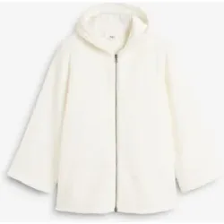 bonprix Teddy-Fleece Jacke in A-Linie mit Seitenschlitzenweiß 56Damen