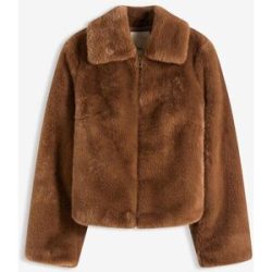 bonprix Fellimitat-Jackebraun 50Damen