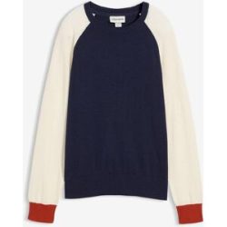 bonprix Feinstrickpullover aus Baumwoll-Mix mit Raglanärmelnbeige 48Damen