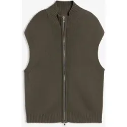 bonprix Strick-Weste aus Baumwoll-Mixgrau 36Damen