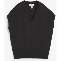 bonprix Pullunder aus reiner Bio-Baumwollegrau 40Damen