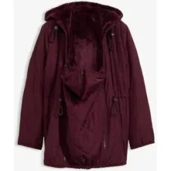 bonprix 6-in-1 kuschelige Umstands- und Tragejacke zum Wendenrot 42Damen