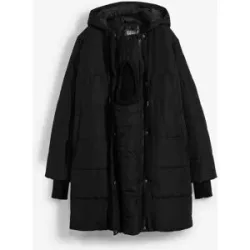 bonprix 3-in-1 Umstandsmantel mit Trageeinsatzschwarz 36Damen