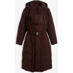 bonprix Warmer 2-in-1 Umstands-Steppmantel mit Trageeinsatzbraun 52Damen