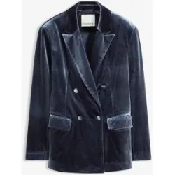 bonprix Blazer aus softem Samtblau 52Damen