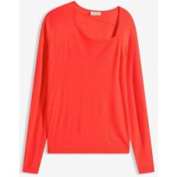bonprix Pullover aus fließendem Viskose-Mixrot 36Damen