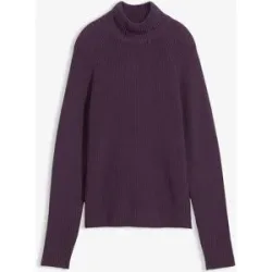 bonprix Rippstrickpullover aus reiner Bio-Baumwollelila 44Damen