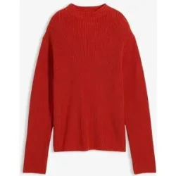 bonprix Rippstrickpullover aus reiner Bio-Baumwolleorange 36Damen
