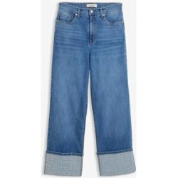 bonprix Straight-Jeans High Waist mit Turn Upblau 38Damen