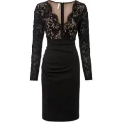 bonprix Minikleid mit Spitzeschwarz 52Damen
