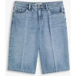 bonprix Jeans-Bermuda Mid Waist, Low Stretchblau 38Damen