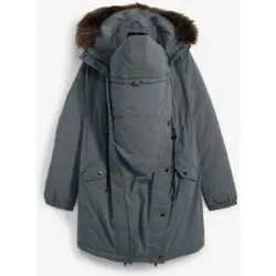 bonprix Umstandsjacke mit Kapuze mit seitlichen Reissverschlüssen zur Weitenregulierung, mit 2-Wege-Zip