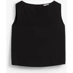 bonprix Blusentop aus reiner Baumwolleschwarz 44Damen