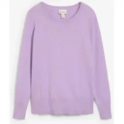 bonprix Basic Pullover mit recycelter Baumwollelila 44Damen