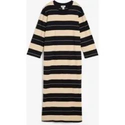 bonprix Shirtkleid aus reiner Baumwolleschwarz 36Damen