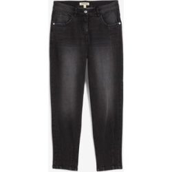 bonprix Barrel-Jeans Mid Waistschwarz 36Damen