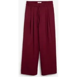bonprix Bundfaltenhose mit Bindeband aus Viskose-Mixrot 36Damen