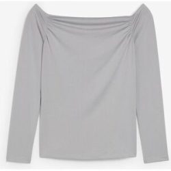 bonprix Carmenshirt aus leichtem Jerseygrau 36Damen