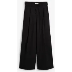 bonprix Hose mit Seitenschnallen aus Viskose-Mixschwarz 52Damen