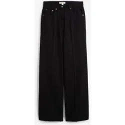 bonprix Twillhose mit Bügelfalte aus reiner Baumwolleschwarz 48Damen