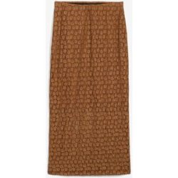 bonprix Maxirock aus Spitzebraun 32Damen