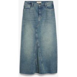 bonprix Jeansrock, Mid Waist, Maxi Lengthblau 50Damen