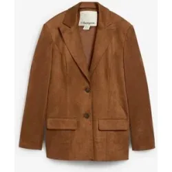 bonprix Blazer in Velourslederimitatbraun 38Damen