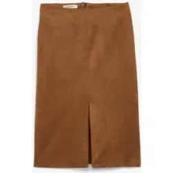 bonprix Bleistiftrock aus softem Viskose-Mixbraun 46Damen