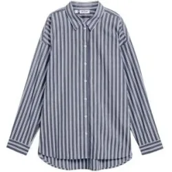 bonprix Oversize-Hemdbluse aus reiner Baumwolleblau 54Damen