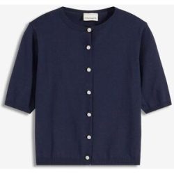 bonprix Feinstrickjacke aus feinem Viskose-Mixblau 44Damen