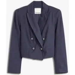 bonprix Kurzblazer mit markanten Schulternblau 48Damen