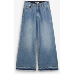 bonprix Wide-Leg-Jeans High Waist, croppedblau 46Damen