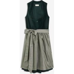 bonprix Dirndl mit Samt-Mieder und Satin-Schürze (2-tlg.Set)grün 50Damen