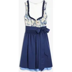 bonprix Dirndl mit bestickter Schürze (2-tlg.Set)blau 42Damen