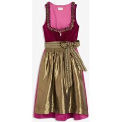 bonprix Dirndl mit Samt in Midilänge (2-tlg.Set)lila 38Damen