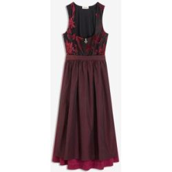 bonprix Dirndl mit Samt in Midilänge (2-tlg.Set)rot 36Damen