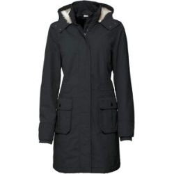 bonprix Parka mit Kapuze mit Kapuze und Fellimitat, aus Baumwolle, mit taillierter Passform