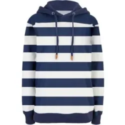 bonprix Kapuzensweatshirt, lockere Passform, gestreiftes Design, aus 100% Baumwolle