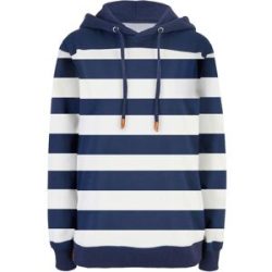 bonprix Kapuzensweatshirt, lockere Passform, gestreiftes Design, aus 100% Baumwolle