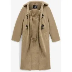 bonprix 3-in-1 Umstandsmantel mit Trageeinsatz aus Teddyfleecegrün 42Damen