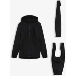 bonprix 4-in-1 Softshelljacke mit Babyeinsatz zum vorne und hinten tragenschwarz 50Damen
