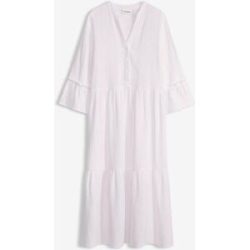 bonprix Midikleid aus weichem Musselinweiß 36Damen