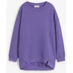 bonprix Oversize-Sweatshirt aus Baumwoll-Mixlila 44Damen