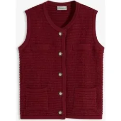 bonprix Strick-Weste mit Viskoseanteilrot 48Damen