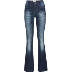 bonprix Bootcut Jeans High Waist, Komfort-Stretchblau 50Damen