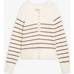 bonprix Pullover aus reiner Baumwolleweiß 52Damen