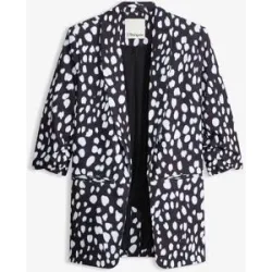 bonprix Longblazer aus weichem Scubaschwarz 46Damen