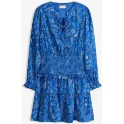bonprix Minikleid aus strukturiertem Crêpeblau 40Damen