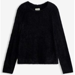 bonprix Ajour-Pullover mit Federgarnschwarz 40Damen