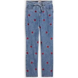 bonprix Loose Straight-Jeans High Waist, Baumwolleblau 44Damen